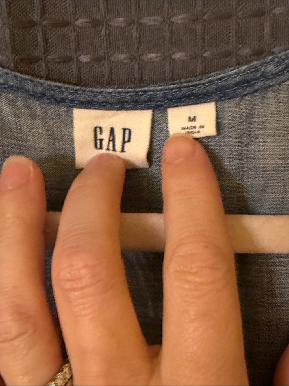GAP Wrap Maxi Dress in Denim Blue - Picture 5 of 9
